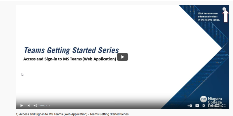 Thumbnail preview of the Access and Sign-in to MS Teams (Web Application) – Teams Getting Started Series video