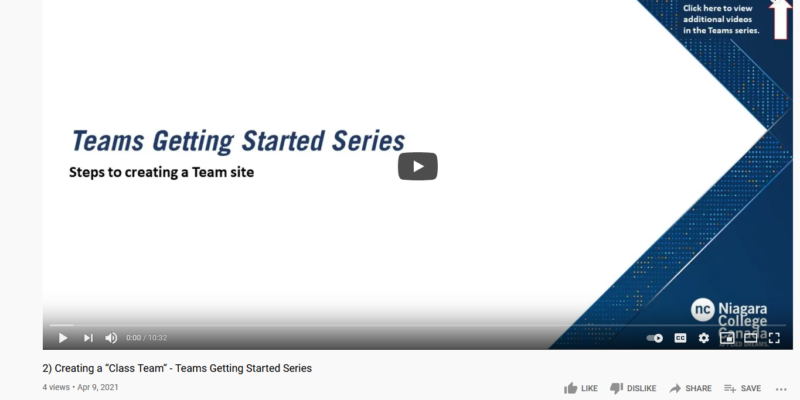 Thumbnail preview of the Creating a “Class Team” – Teams Getting Started Series video