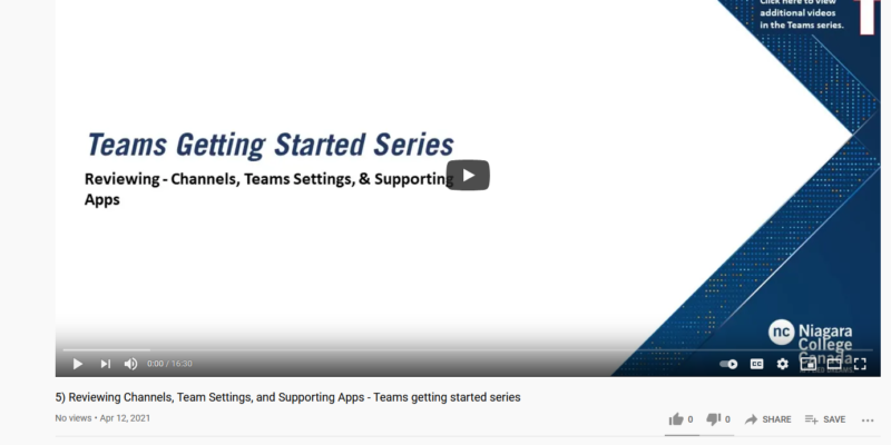 Thumbnail preview of the Reviewing Channels, Team Settings, and Supporting Apps – Getting Started Series video