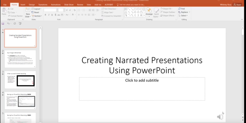 Thumbnail preview of the Saving Your Recorded PowerPoint Presentation video
