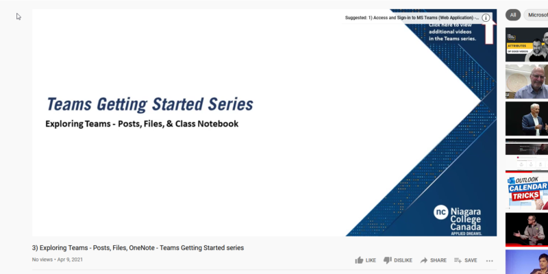 Thumbnail preview of the Exploring Teams – Post, Files, OneNote – Getting Started Series video