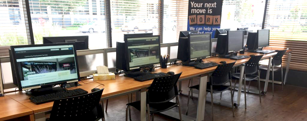 Resource centre with computers