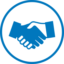 Illustration of 2 hands shaking