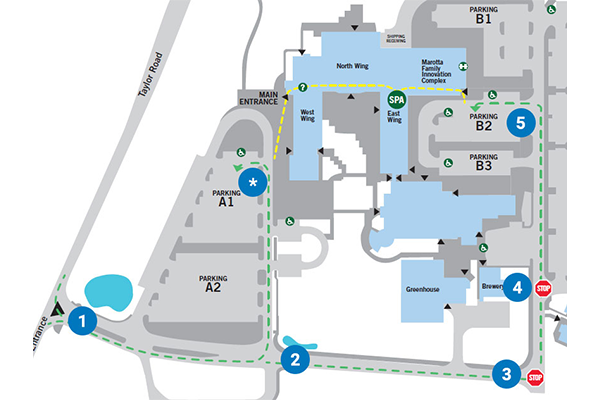 NC Teaching Spa directions map