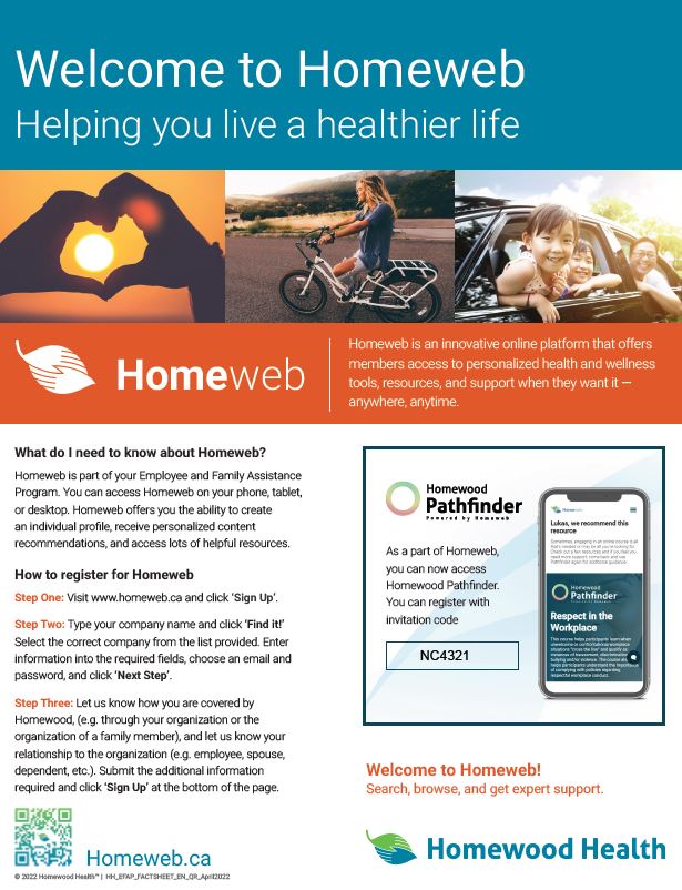 Download Welcome to Homeweb flyer PDF