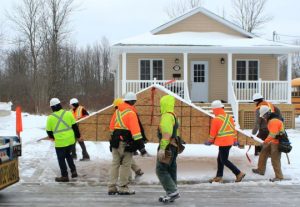 Habitat House built in the snow