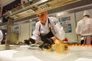 Dani Germond competes in Edible Buffet