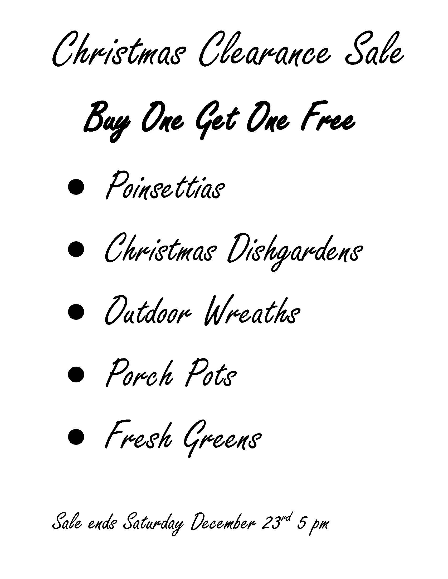 NC Greenhouse hosts Christmas clearance sale InsideNC