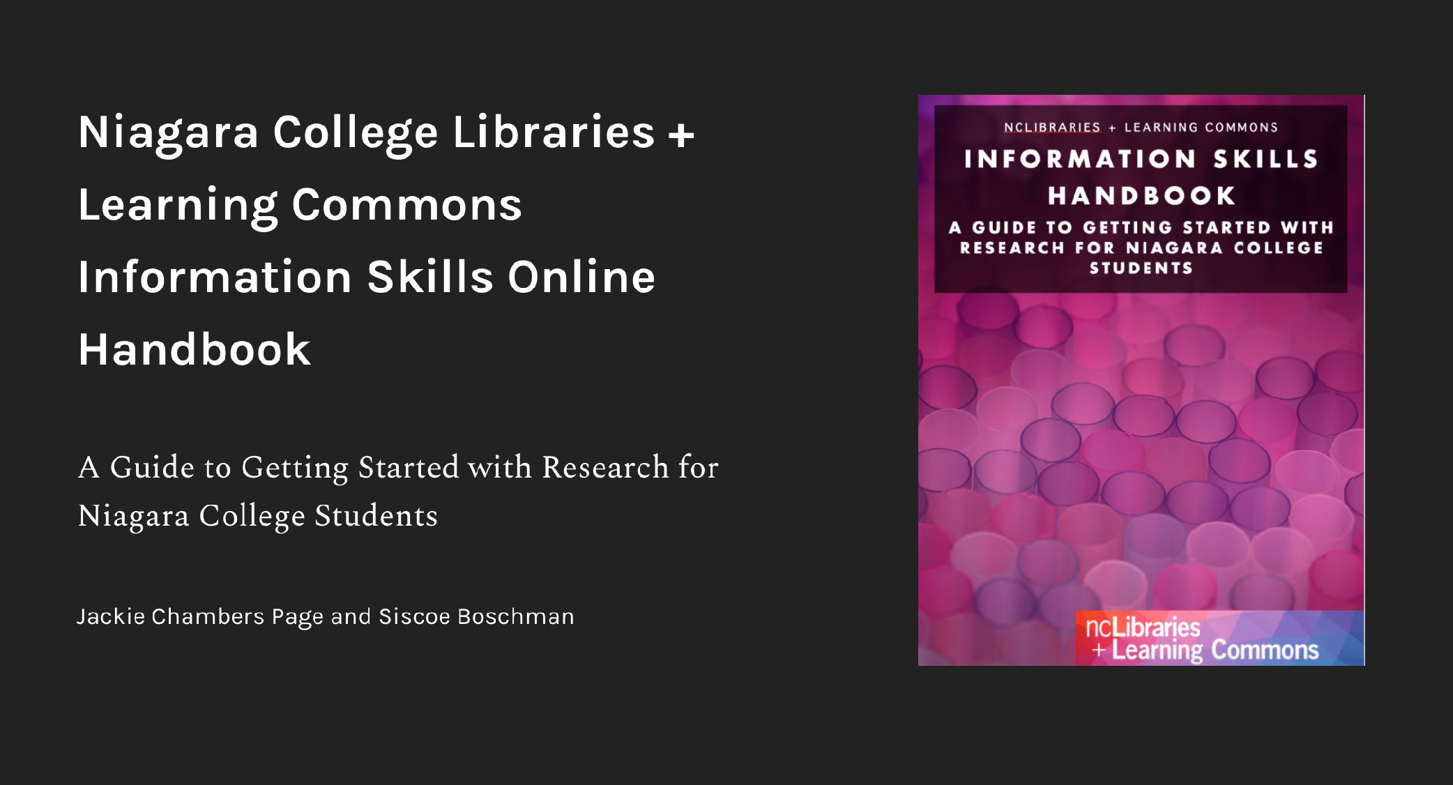 Updated New information literacy skills handbook and escape room