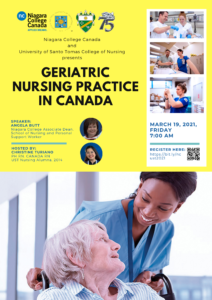 A poster promoting a webinar with NC's School of Nursing and PSW and UST