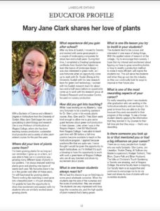 A screen shot of a Landscape Ontario magazine page