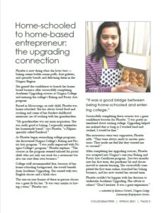 a screen shot of a story with a photo of a girl holding up a box of pastries