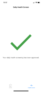 A screenshot from the NC mobile app