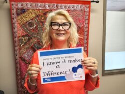 United Way sign - Cindy Andrews
