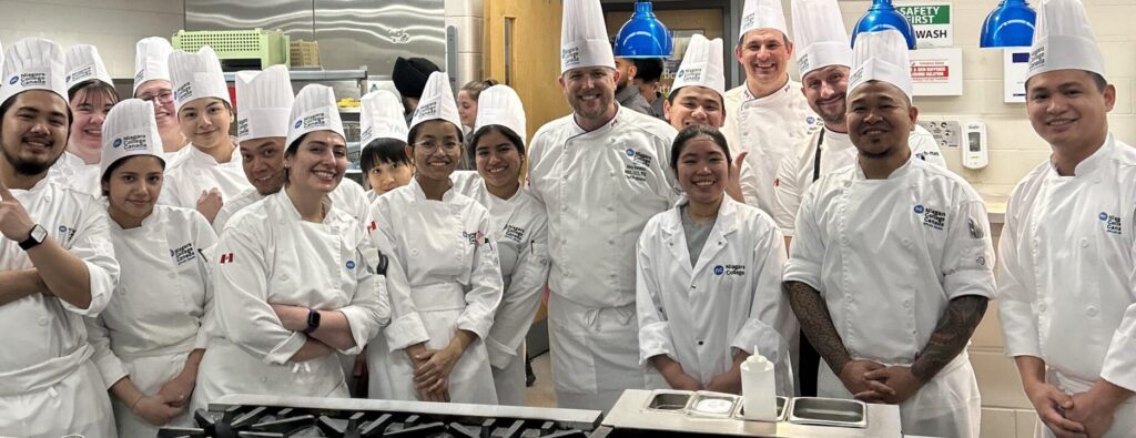 A team of students and Benchmark staff worked alongside Chef Professor Riley Bennett in the kitchen for A Chef's Journey.