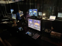 Wide shot back deck control room
