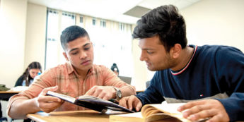 Students studying together