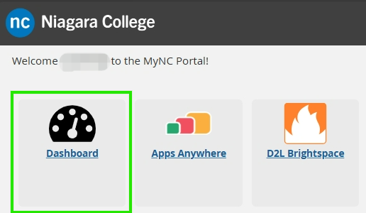 Dashboard Icon on MyNC