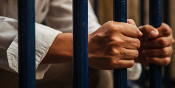 Prison holding cell bars