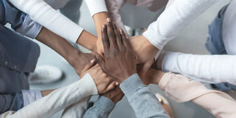 A stack of hands