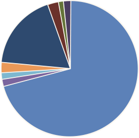 Pie chart depicting NC students by country. Long desc follows.