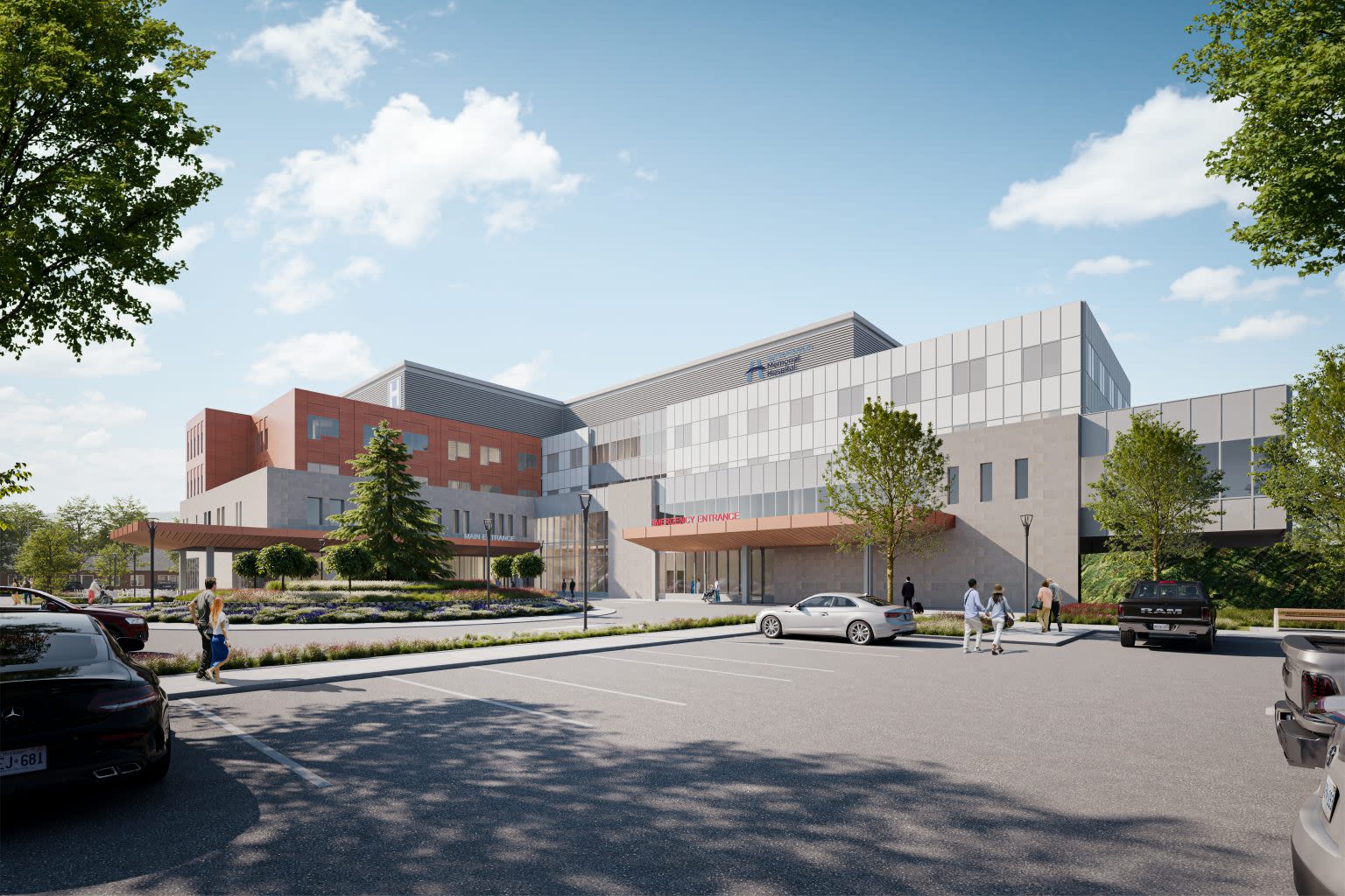 Building rendering of the new West Lincoln hospital.