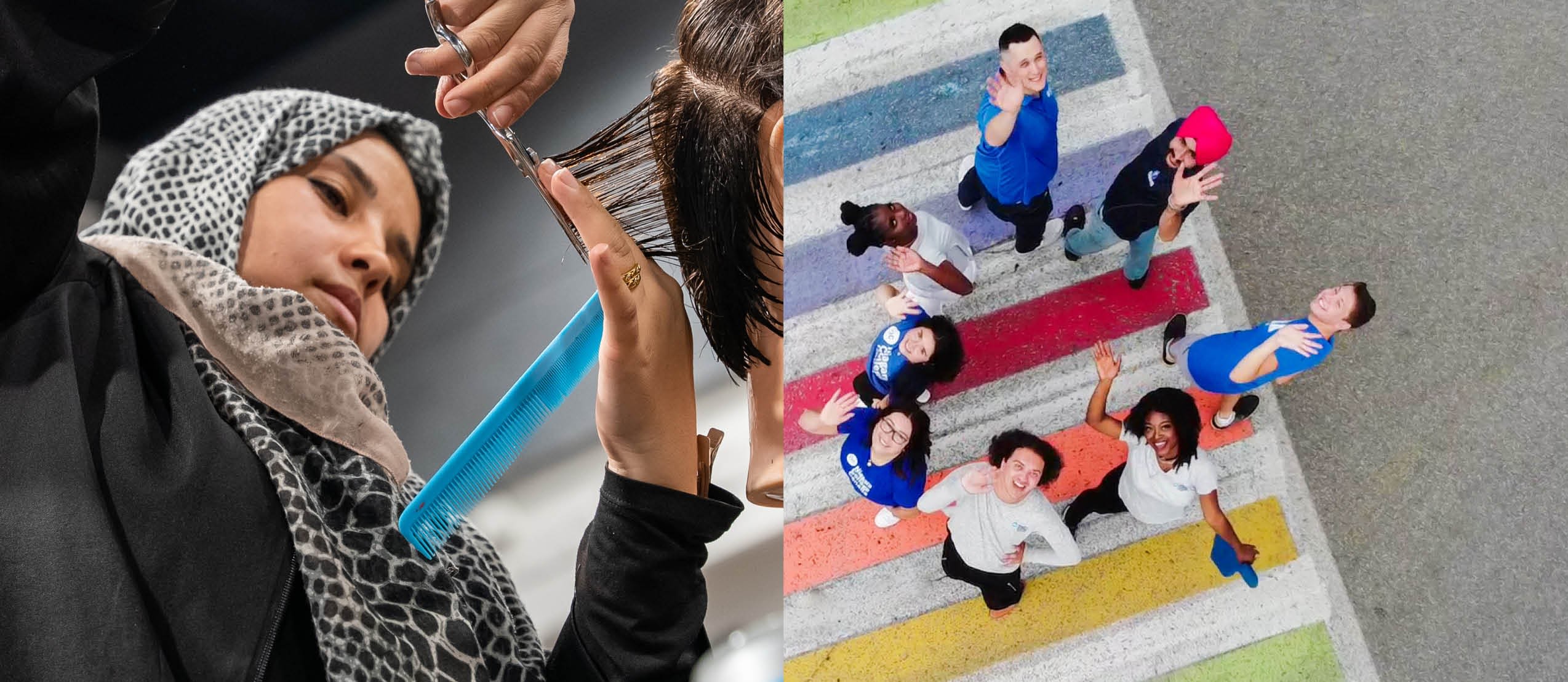 Two photos showing the empowerment of students at Niagara College to achieve their dreams.