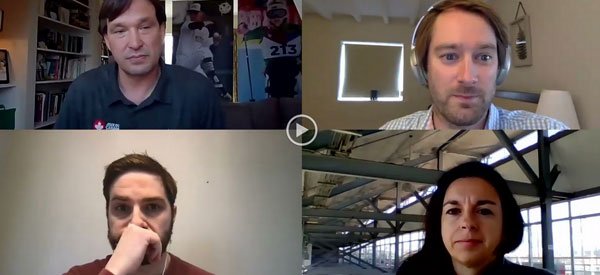 Preview of a Zoom meeting screen with 4 webcam views displayed