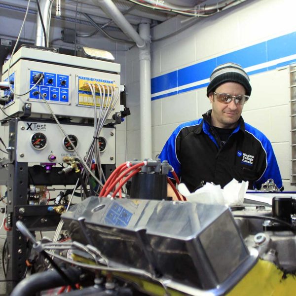 Student works on in lab e-tester