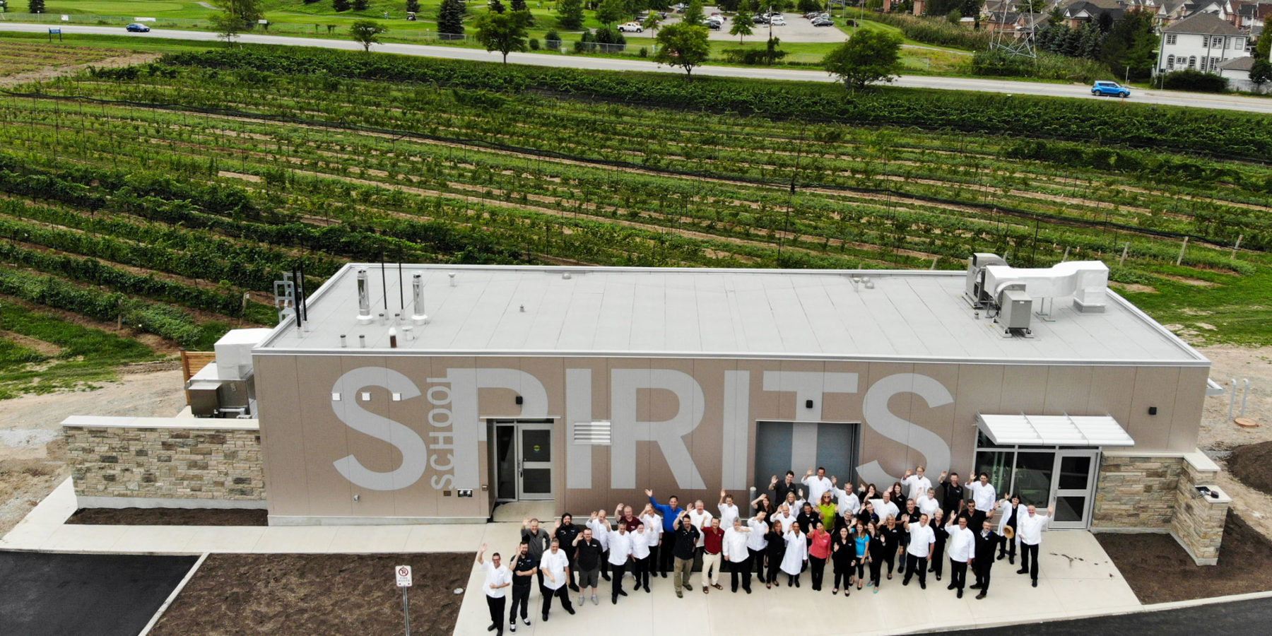 A bird's eye view of the Distillery