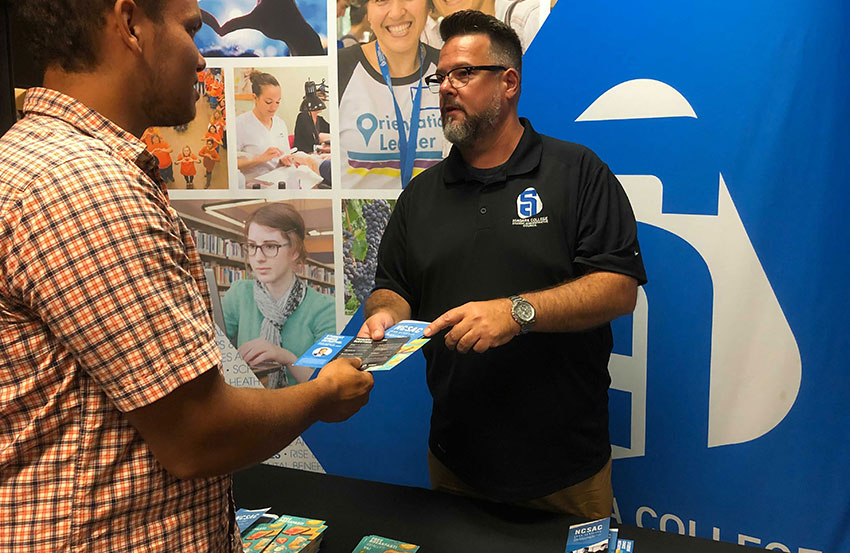 Former SAC President gives out a brochure