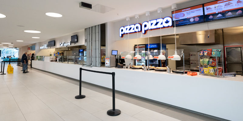 Welland servery area in cafeteria